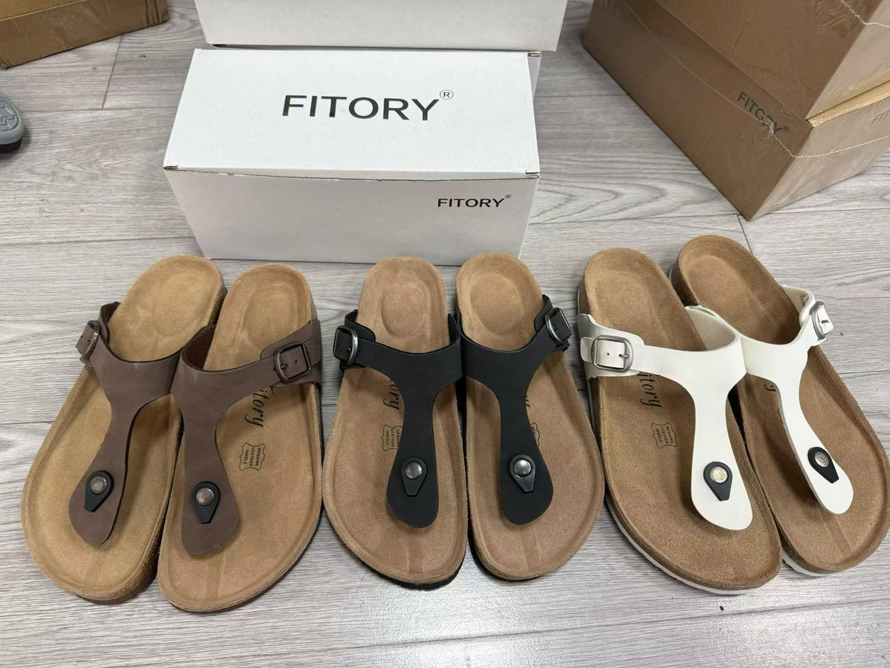 真皮勃肯女鞋（FITORY·3色·36-41码·5900双全清） FITORY 实拍图1