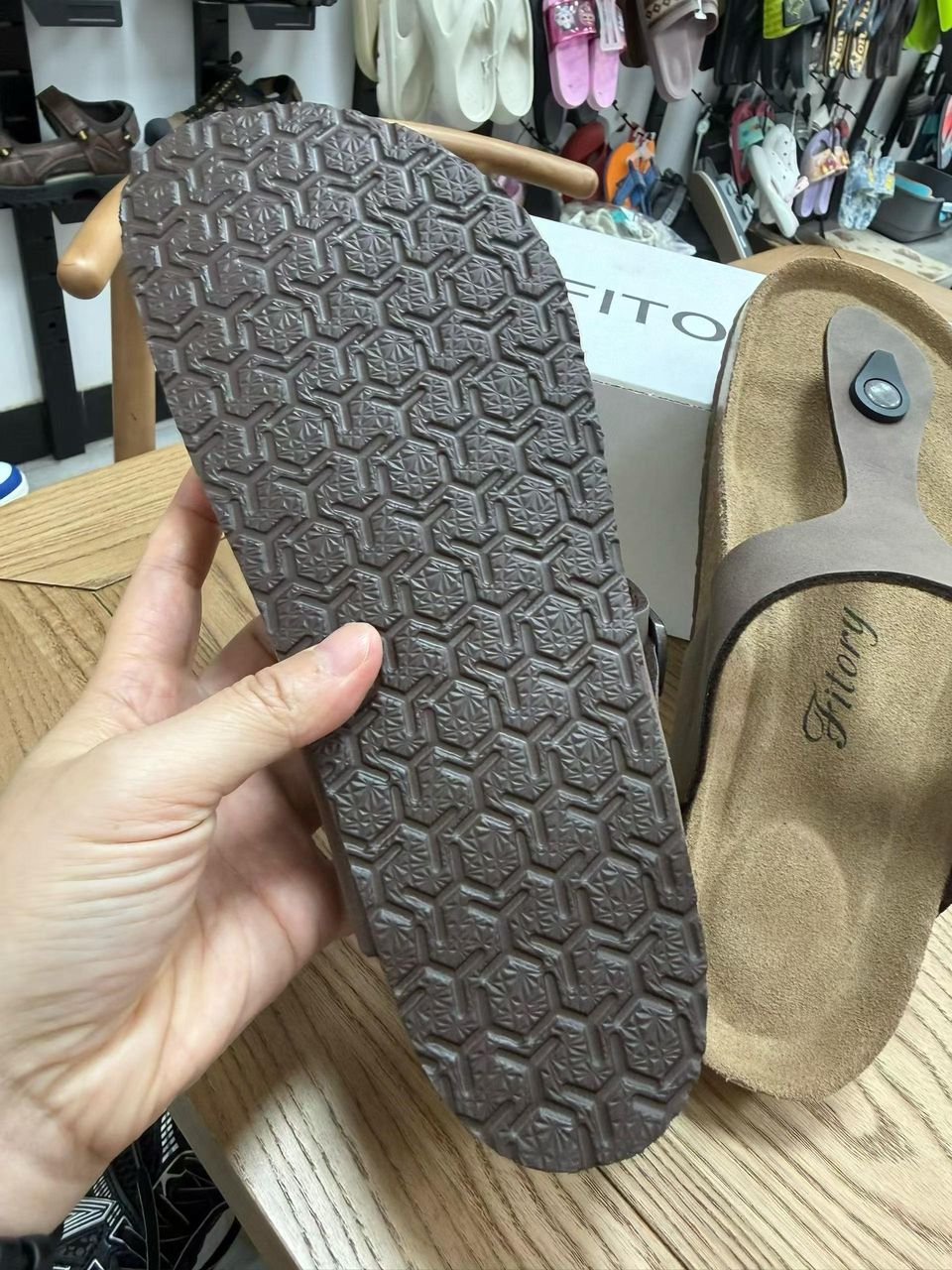 真皮勃肯女鞋（FITORY·3色·36-41码·5900双全清） FITORY 实拍图2